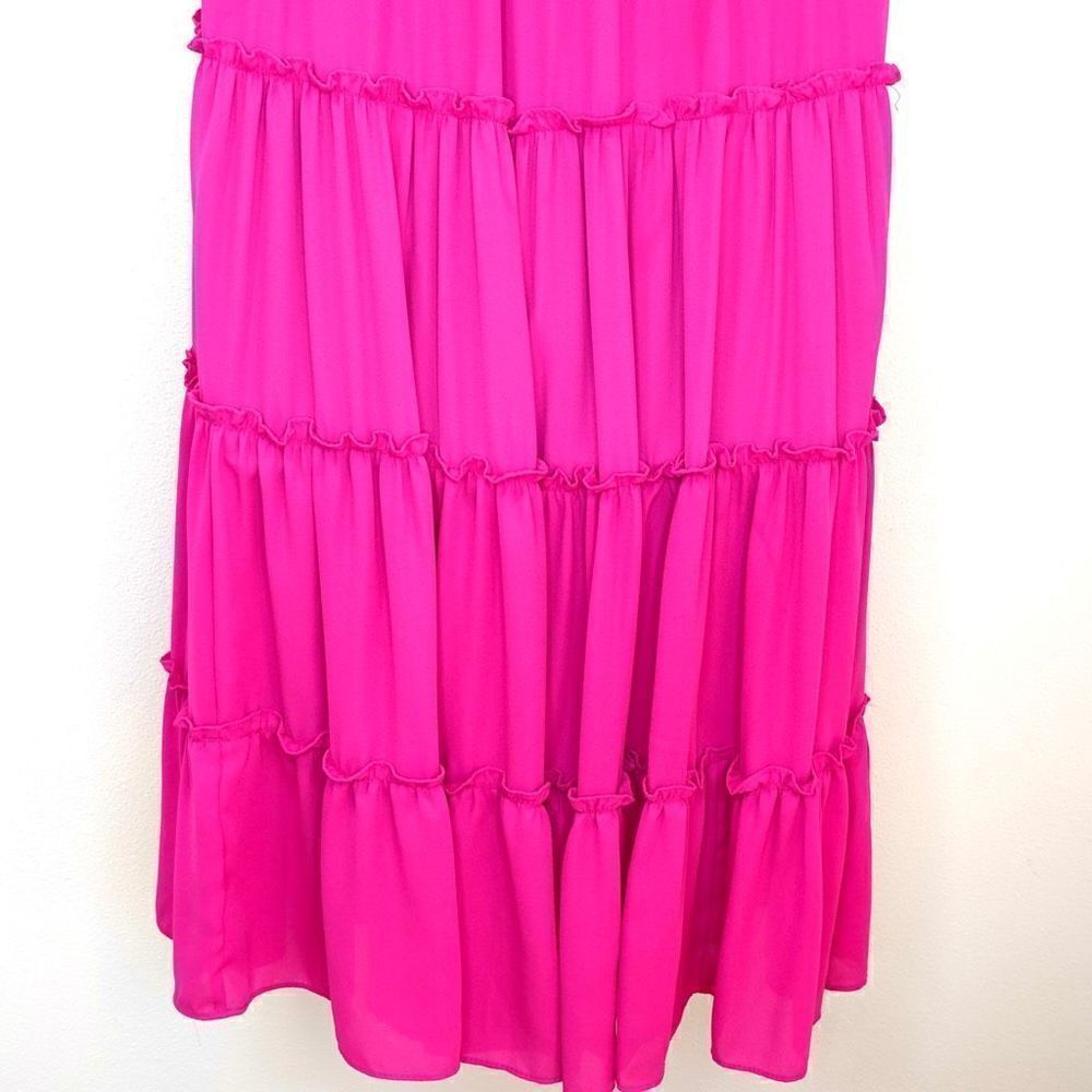 1. State Strapless Ruffled Tiered Dress Pink Size XL NWOT - Picture 13 of 15